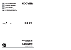 Manual Hoover HND 547-86 Dishwasher