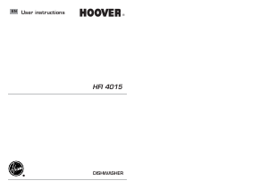Manual Hoover HFI 4015-80 Dishwasher
