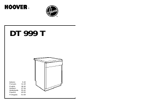 Manual Hoover DT999SYAL Máquina de lavar louça