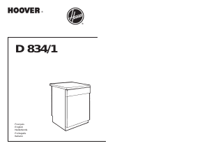 Manual Hoover D834/1011 Máquina de lavar louça