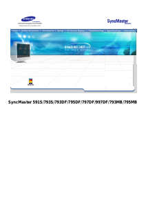Manual Samsung 997DF SyncMaster Monitor