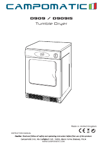 Handleiding Campomatic D909IS Wasdroger