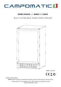 Handleiding Campomatic WBC40DZ Wijnklimaatkast