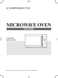 Manual Campomatic KOG45SG Microwave