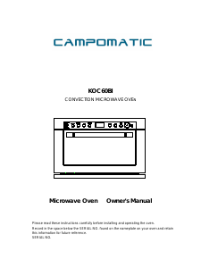 Handleiding Campomatic KOC60BI Magnetron