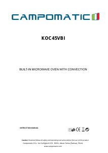 Handleiding Campomatic KOC45VBI Magnetron