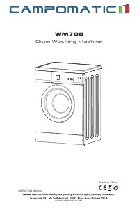 Handleiding Campomatic WM708 Wasmachine