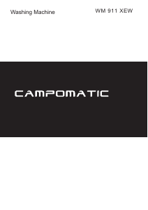 Handleiding Campomatic WM911XEW Wasmachine