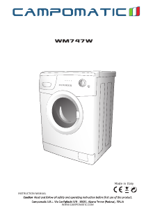 Handleiding Campomatic WM747W Wasmachine