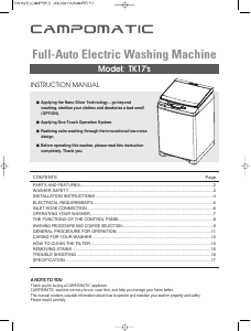 Manual Campomatic TK17 Washing Machine