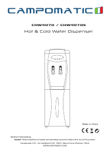 Mode d’emploi Campomatic CHW4070 Fontaine à eau