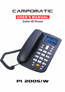 Manual Campomatic PI200W Phone