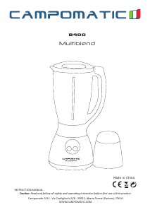 Manual Campomatic B400 Blender