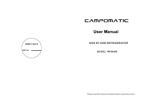 Manual Campomatic FRF254SS Fridge-Freezer