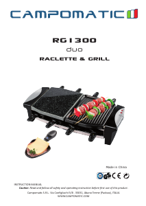 Manual de uso Campomatic RG1300 Parrilla de mesa