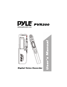 Manual Pyle PVR200 Audio Recorder