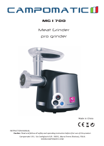 Manual Campomatic MG1700 Meat Grinder
