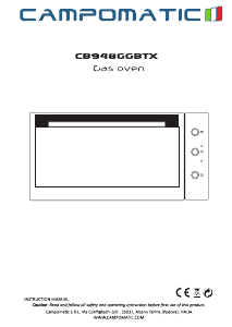 Manual Campomatic CB948GGBTX Oven