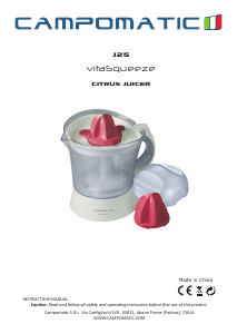 Manual Campomatic J25 Citrus Juicer