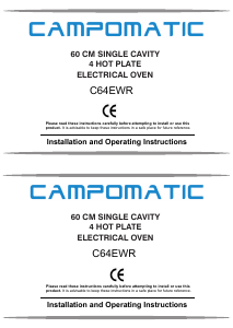 Bruksanvisning Campomatic C64EWR Spis
