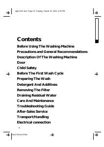 Manual Bauknecht WAK Symphony 1620 Washing Machine