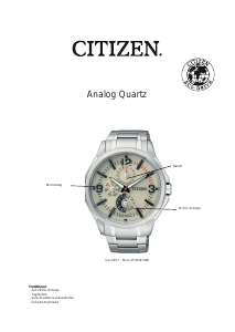 Bedienungsanleitung Citizen 8637 Calibre Uhrwerk