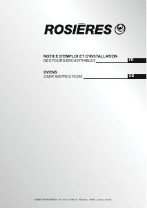 Mode d’emploi Rosières RFN 5571 IN Four