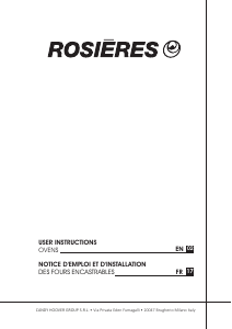 Mode d’emploi Rosières RFDC 73 S Four