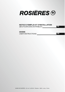 Mode d’emploi Rosières RFN 5071 RB Four