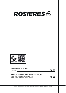 Manuál Rosières RFS 60/E Trouba