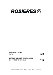 Manuál Rosières RFT 4550 INM Trouba