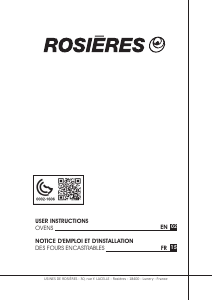 Mode d’emploi Rosières RFB 72 TIN Four