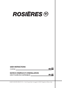Mode d’emploi Rosières RFZ 3165 IN Four