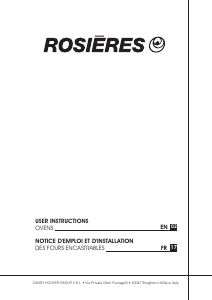 Mode d’emploi Rosières RFDC 75 FSIN Four