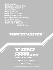 Manual Thrustmaster T100 Force Feedback Controlador do jogo