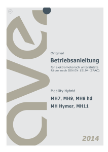 Bedienungsanleitung AVE MH9 hd (2014) Elektrofahrrad