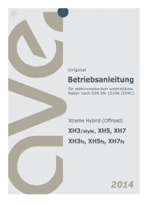 Bedienungsanleitung AVE XH7 (2014) Elektrofahrrad