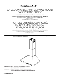 Manual KitchenAid KVWB400DSS Cooker Hood