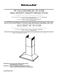 Manual KitchenAid KVWB600DSS Cooker Hood