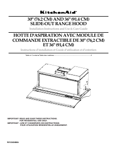 Mode d’emploi KitchenAid KXU2830YSS Hotte aspirante