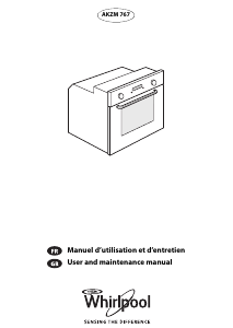 Mode d’emploi Whirlpool AKZM 767/WH Four