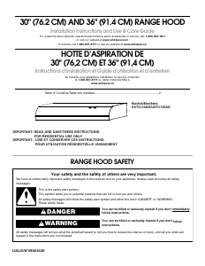 Mode d’emploi KitchenAid UXT4130ADB Hotte aspirante