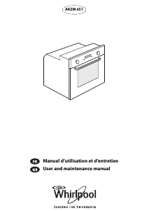 Manual Whirlpool AKZM 651/IX Oven