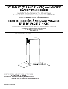 Mode d’emploi KitchenAid UXW6530BSS Hotte aspirante