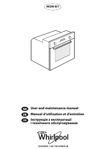 Manual Whirlpool AKZM 831/IX Oven