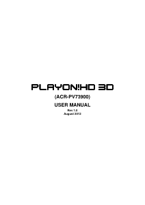 Handleiding AC Ryan Playon! HD 3D Mediaspeler