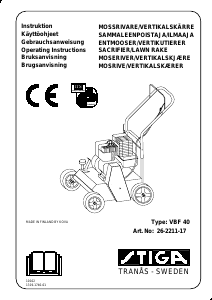 Bruksanvisning Stiga VBF 40 Vertikalskärare