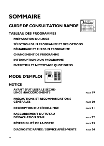 Mode d’emploi Whirlpool Aquafeel A Sèche-linge