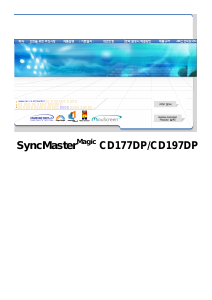 사용 설명서 삼성 CD177DP SyncMaster 모니터