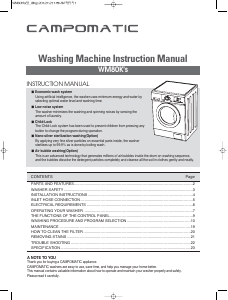 Handleiding Campomatic WM80K Wasmachine